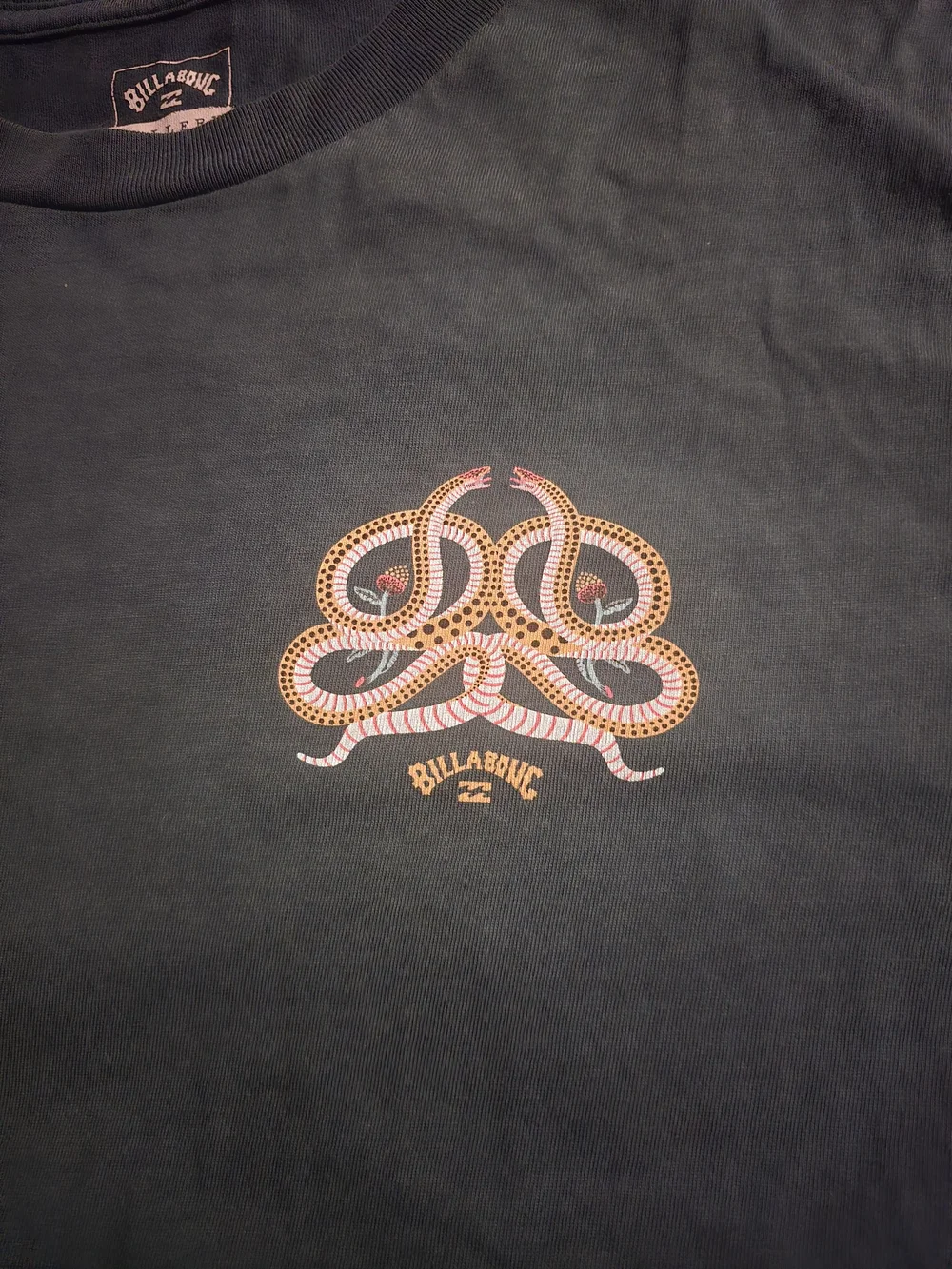 Billabong Men's Dark Green Logo Graphic T-Shirt